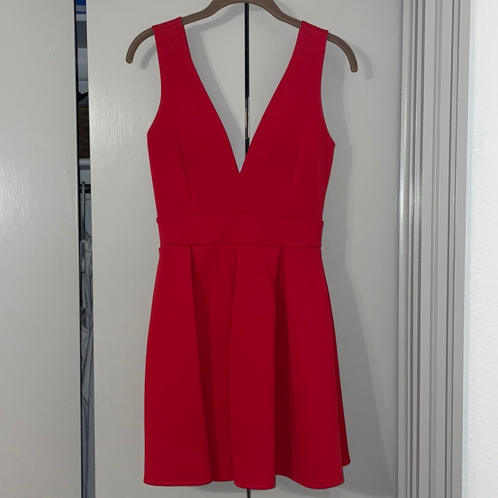red mini dress
